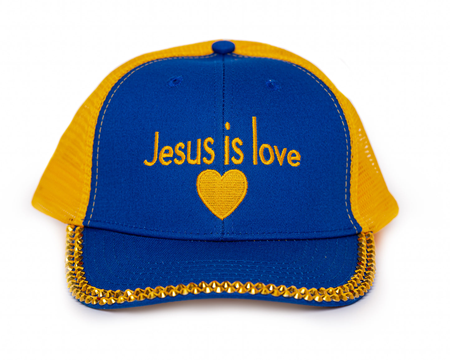 Jesus is love rhinestone hat